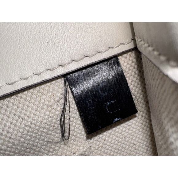 Calfskin Bamboo Web Medium Dionysus Top Handle Bag White Blue Hibiscus Red - Picture 14 of 16